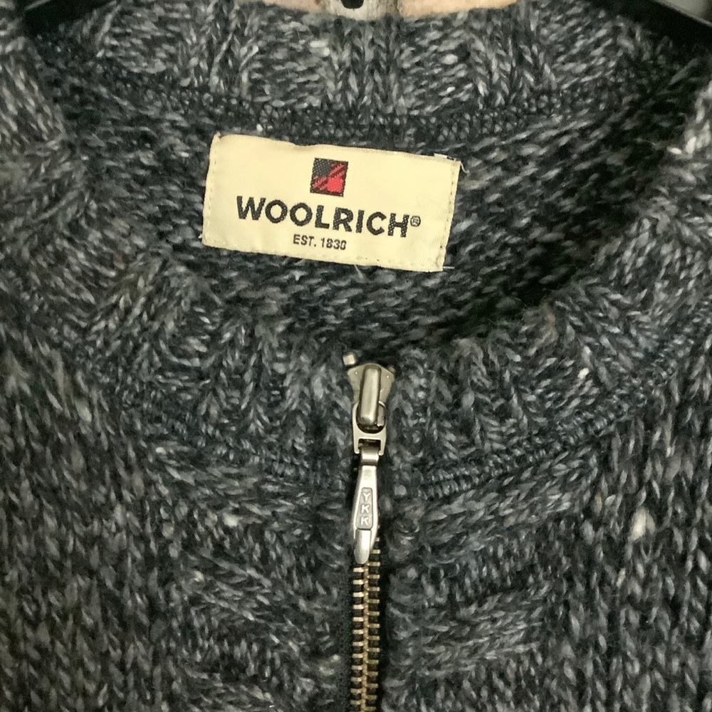 WOOLRICH “Black Heather” Wool Cardinal Sweater Vest SZ-S Petite - Picture 6 of 11
